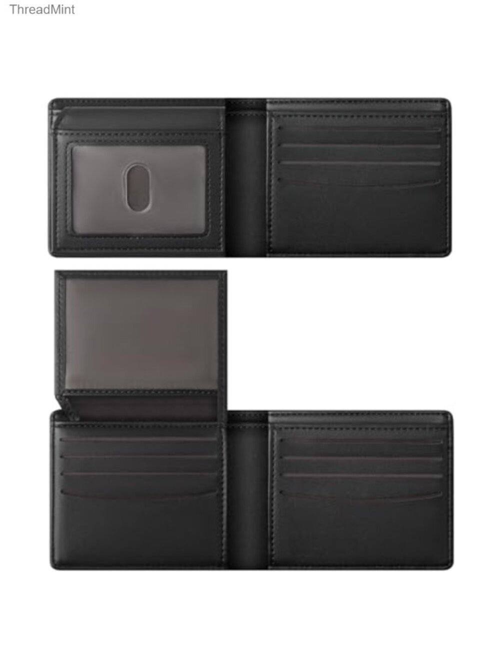 Men's RFID Blocking Bifold Faux Leather Wallet Front Pocket Card Holder